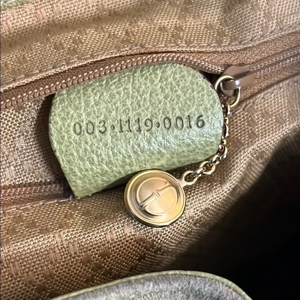 Gucci Bamboo Green Leather/Suede Backpack - Picture 14 of 16